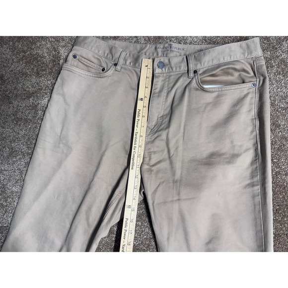 Banana Republic The Traveler Slim Fit Pants Khaki Tan Men's 36x34 - Picture 4 of 11